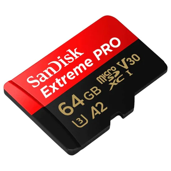 Карта с памет, 64GB, MicroSDXC - SanDisk Extreme Pro (SDSQXCU-064G-GN6MA) - Червен