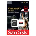 Карта с памет, 64GB, MicroSDXC - SanDisk Extreme Pro (SDSQXCU-064G-GN6MA) - Червен