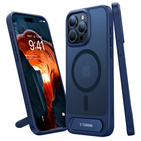 Torras - Pstand - iPhone 15 Pro Max - Navy Blue