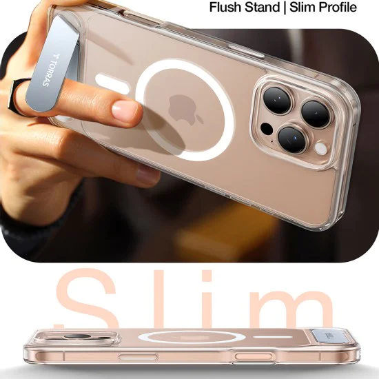Калъф за iPhone 16 Pro - Torras - Pstand MagSafe - Прозрачен