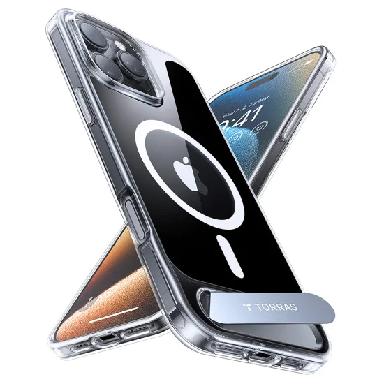 Калъф за iPhone 16 Pro - Torras - Pstand MagSafe - Прозрачен