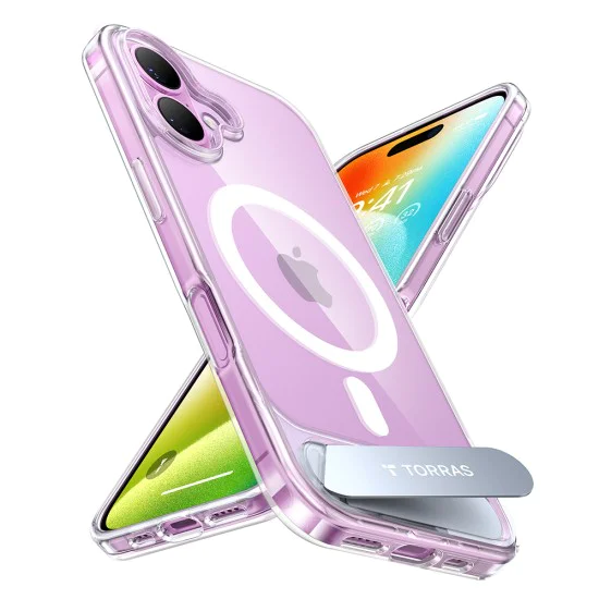 Калъф за iPhone 16 - Torras - Pstand MagSafe - Прозрачен