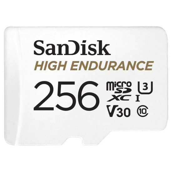 Карта с памет, 256 GB, Micro SDXC - SanDisk High Endurance (SDSQQNR-256G-GN6IA) - бяла