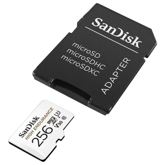 Карта с памет, 256 GB, Micro SDXC - SanDisk High Endurance (SDSQQNR-256G-GN6IA) - бяла