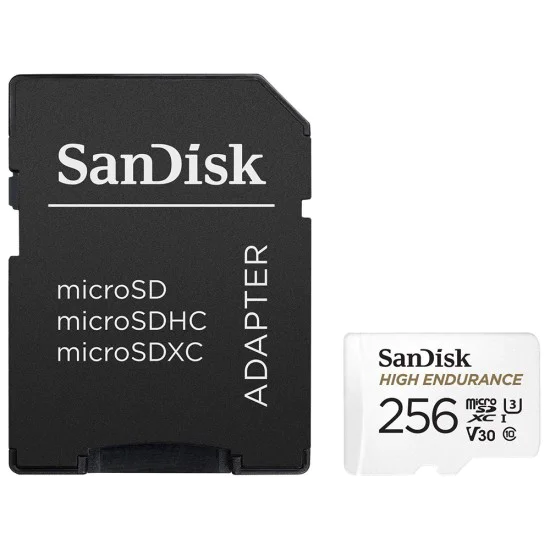 Карта с памет, 256 GB, Micro SDXC - SanDisk High Endurance (SDSQQNR-256G-GN6IA) - бяла