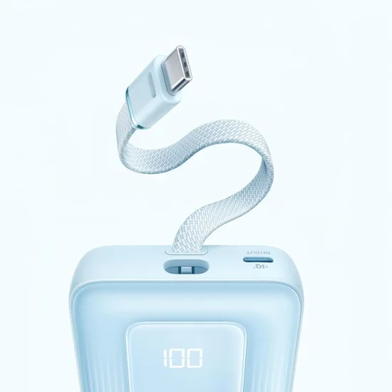 Външна батерия 10000mAh, 30W - Anker Zolo (A1688031) - светло син