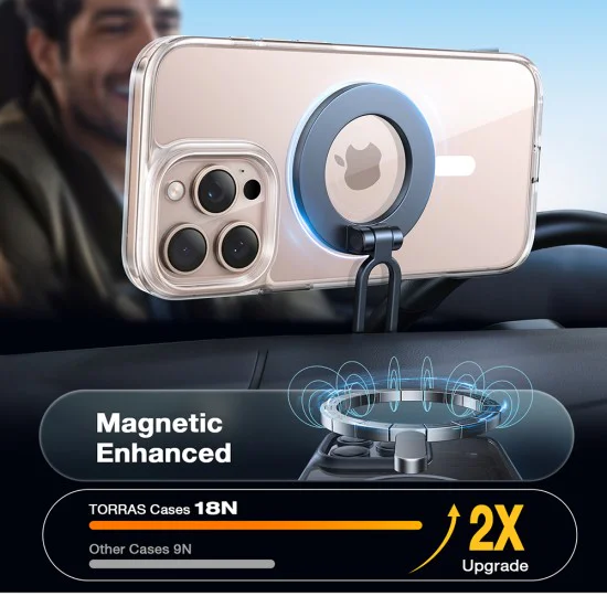 Калъф за iPhone 16 Pro Max - Torras Diamond MagSafe Series - Clear
