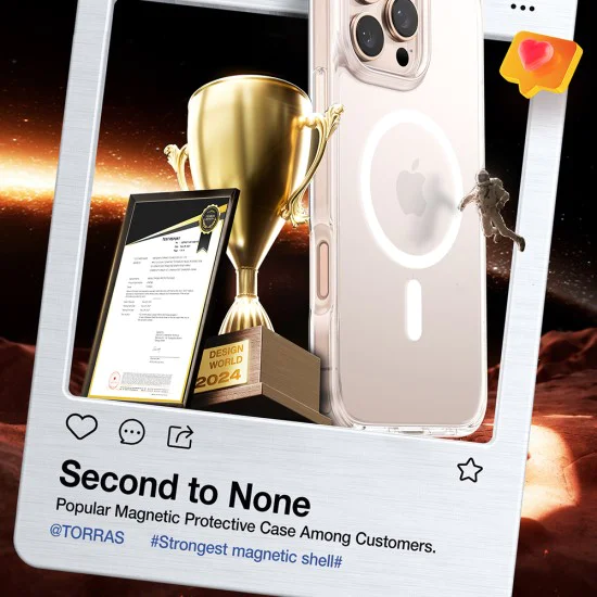 Калъф за iPhone 16 Pro Max - Torras Diamond MagSafe Series - Clear