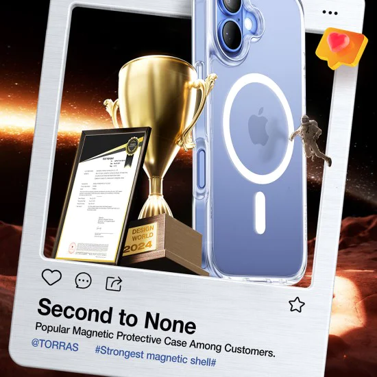 Калъф за iPhone 16 - Torras Diamond MagSafe Series - Clear