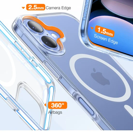 Калъф за iPhone 16 Plus - Torras Diamond MagSafe Series - Clear