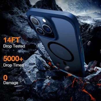 Калъф за iPhone 15 Pro - Torras Guardian Magnetic Series - Navy Blue