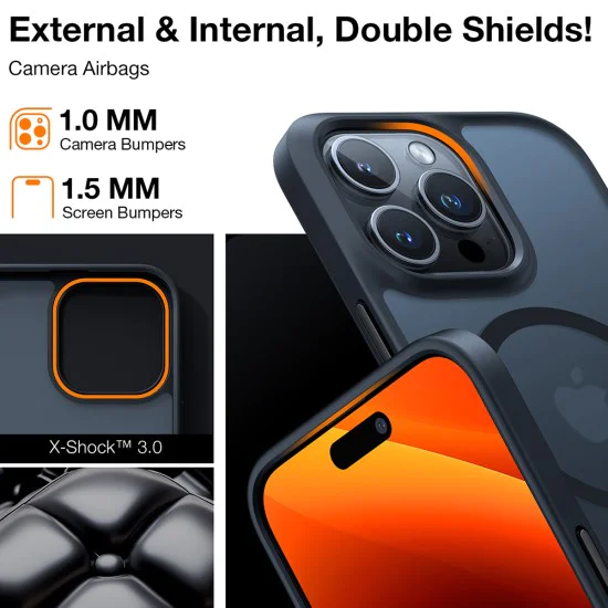 Калъф за iPhone 15 Pro Max - Torras Guardian Magnetic Series - черен