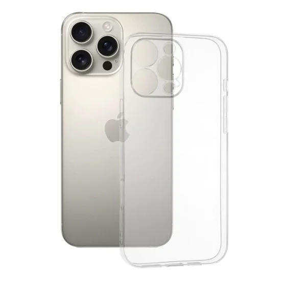 Калъф за iPhone 16 Pro Max - Прозрачен силикон - Прозрачен
