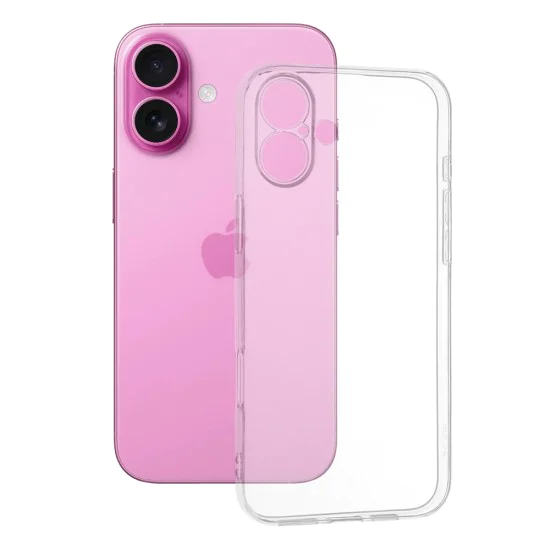 Калъф за iPhone 16 Plus - Прозрачен силикон - Прозрачен