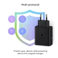 Зарядно устройство USB-C, 50W + кабел - Samsung (EP-T5020XBEGEU) - черно