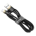 Кабел за данни USB към осветление 1,5 A, 2 м - Baseus Cafule (CALKLF-CV1) - златисто черен