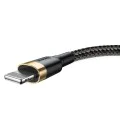 Кабел за данни USB към осветление 1,5 A, 2 м - Baseus Cafule (CALKLF-CV1) - златисто черен