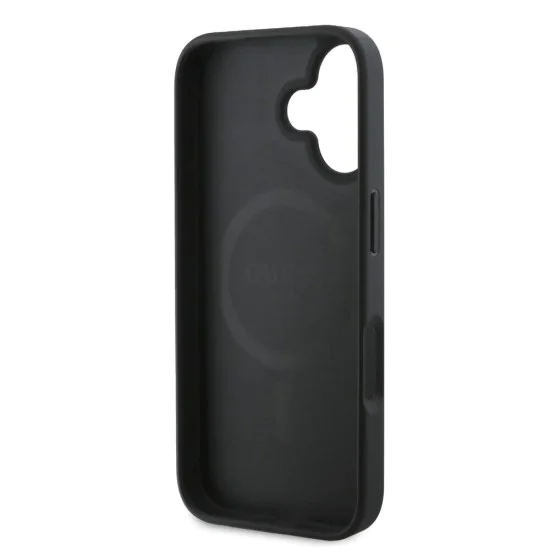Калъф за iPhone 16 - Guess Hardcase 4G Classic MagSafe (GUHMP16SP4SM4MK) - Черен