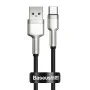 Кабел за данни USB към Type-C бързо зареждане, 66W, 6A, 1m - Baseus Cafule Series Metal (CAKF000101) - Черен