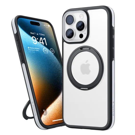 Калъф за iPhone 16 Pro - Torras Ostand R Fusion Series - черен