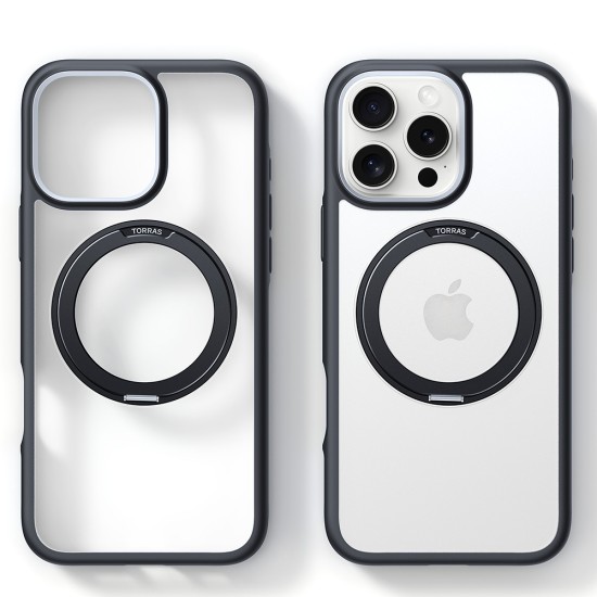 Калъф за iPhone 16 Pro Max - Torras Ostand R Fusion Series - черен