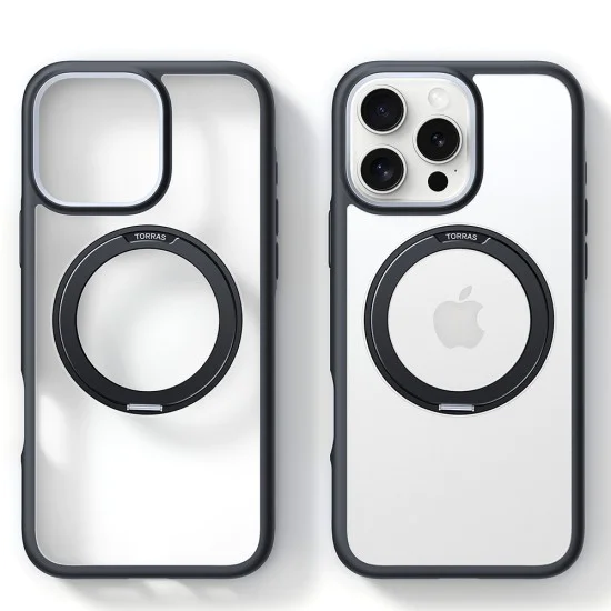Калъф за iPhone 16 Pro Max - Torras Ostand R Fusion Series - черен