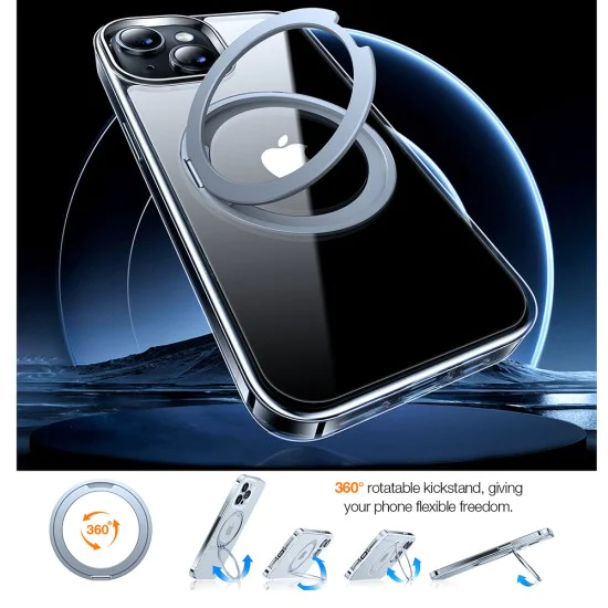 Калъф за iPhone 15 - Torras Ostand Pro Series - Прозрачен