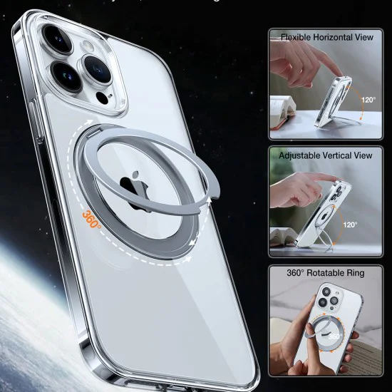 Калъф за iPhone 15 Pro - Torras Ostand Pro Series - Прозрачен