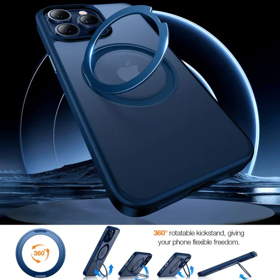 Torras - Ostand Pro Series - iPhone 15 Pro - Navy Blue