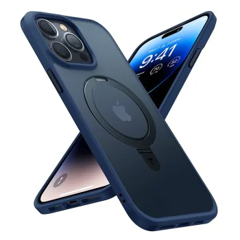Калъф за iPhone 15 Pro Max - Torras - Ostand MagSafe Series - Син