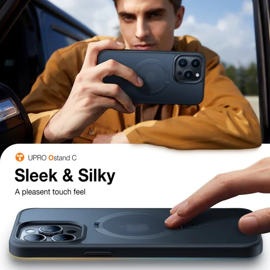 Torras - Ostand Series - iPhone 15 Pro Max - черен