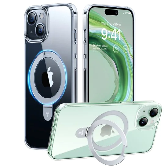 Калъф за iPhone 15 - Torras Ostand Series - Прозрачен