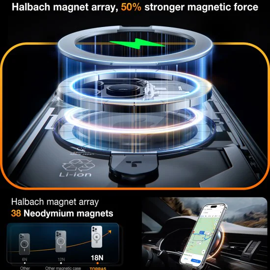 Torras - Ostand Series - iPhone 15 Pro Max - Clear