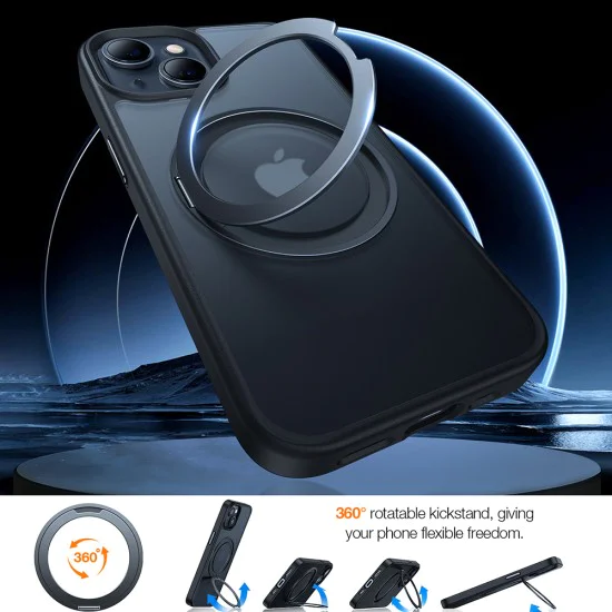 Torras - Ostand Pro Series - iPhone 15 Plus - черен