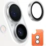 Протектор за камера за iPhone 16 Plus - протектор за камера Torras Lensguard - титаниево сиво
