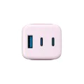 Havit - Зарядно за стена (UC260 EU) - 2x USB-C, USB, 65W - Розово