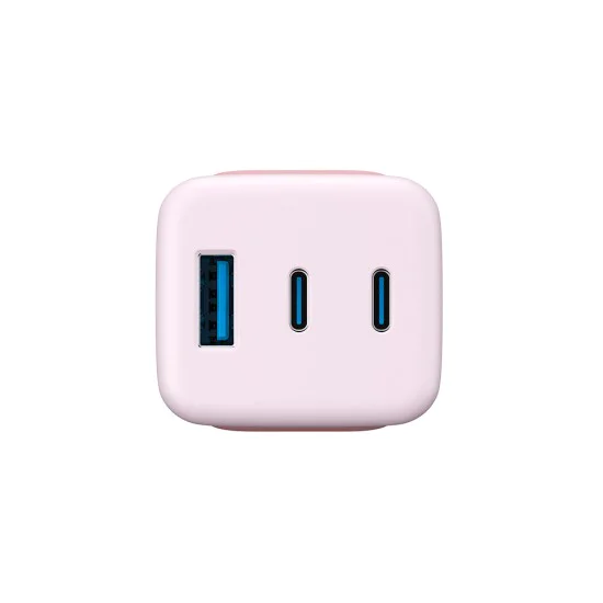 Havit - Зарядно за стена (UC260 EU) - 2x USB-C, USB, 65W - Розово