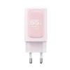 Havit - Зарядно за стена (UC260 EU) - 2x USB-C, USB, 65W - Розово