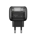 Havit - Зарядно за стена (UC251 EU) - Прибиращ се кабел Type-C, Type-C, USB, GaN, 35W - Черно / Сиво