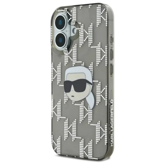 Калъф за iPhone 16 - Karl Lagerfeld IML Luxury Electroplated (KLHCP16SHKLLLPKKHK) - Karl Head