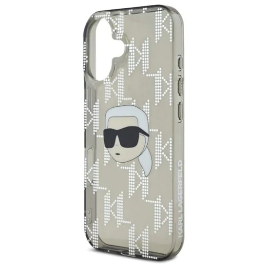 Калъф за iPhone 16 - Karl Lagerfeld IML Luxury Electroplated (KLHCP16SHKLLLPKKHK) - Karl Head