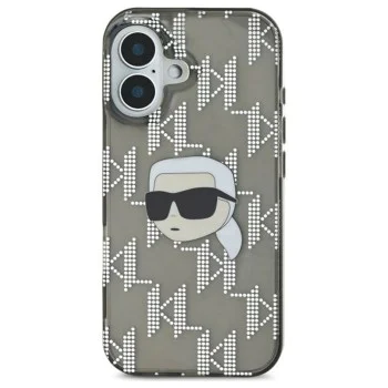 Калъф за iPhone 16 - Karl Lagerfeld IML Luxury Electroplated (KLHCP16SHKLLLPKKHK) - Karl Head