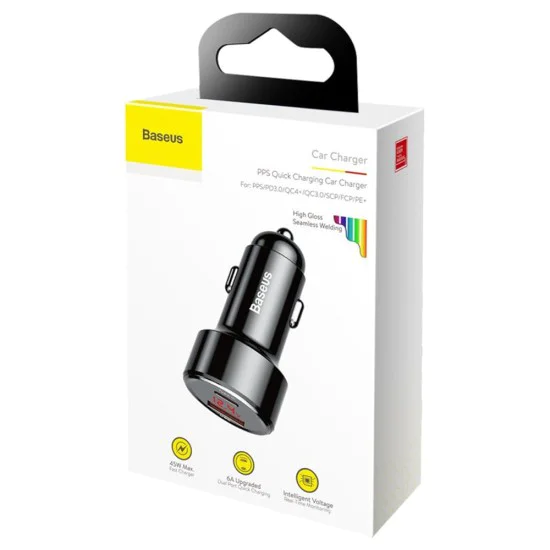 USB автоматично зарядно, Type-C 6A, 45W - Baseus Magic Series (CCMLC20C-01/C00035400117-Z1) - Черно