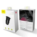 Автоматично зарядно устройство 2x USB 5A, QC 3.0 - Baseus Circular (CCALL-YD01) - черно
