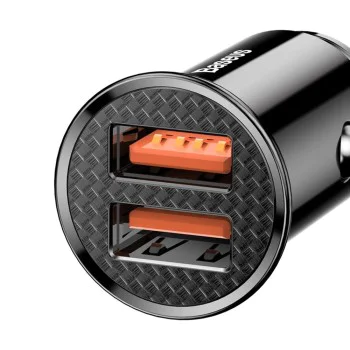 Автоматично зарядно устройство 2x USB 5A, QC 3.0 - Baseus Circular (CCALL-YD01) - черно