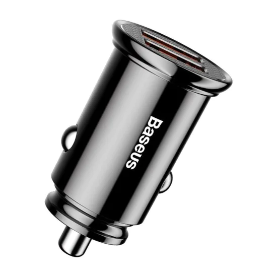 Автоматично зарядно устройство 2x USB 5A, QC 3.0 - Baseus Circular (CCALL-YD01) - черно