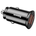 Автоматично зарядно устройство 2x USB 5A, QC 3.0 - Baseus Circular (CCALL-YD01) - черно