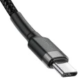 Кабел за данни Type-C към Type-C 480Mbps, PD2.0, 60W, 3A, 1m - Baseus Cafule (CATKLF-GG1) - черен