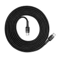 Кабел за данни Type-C към Type-C 480Mbps, PD2.0, 60W, 3A, 1m - Baseus Cafule (CATKLF-GG1) - черен