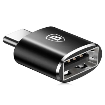 USB към Type-C 480Mbps, 2.4A OTG USB към Type-C адаптер - Baseus (CATOTG-01) - Черен